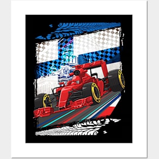 Formula Finland Racing Circuit Car Map Grand Prix Race Posters and Art